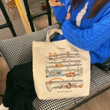 Оригинальный дизайнерский шоппер, летний милый тканевый мешок, для средней школы, 2024 года