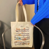 Оригинальный дизайнерский шоппер, летний милый тканевый мешок, для средней школы, 2024 года