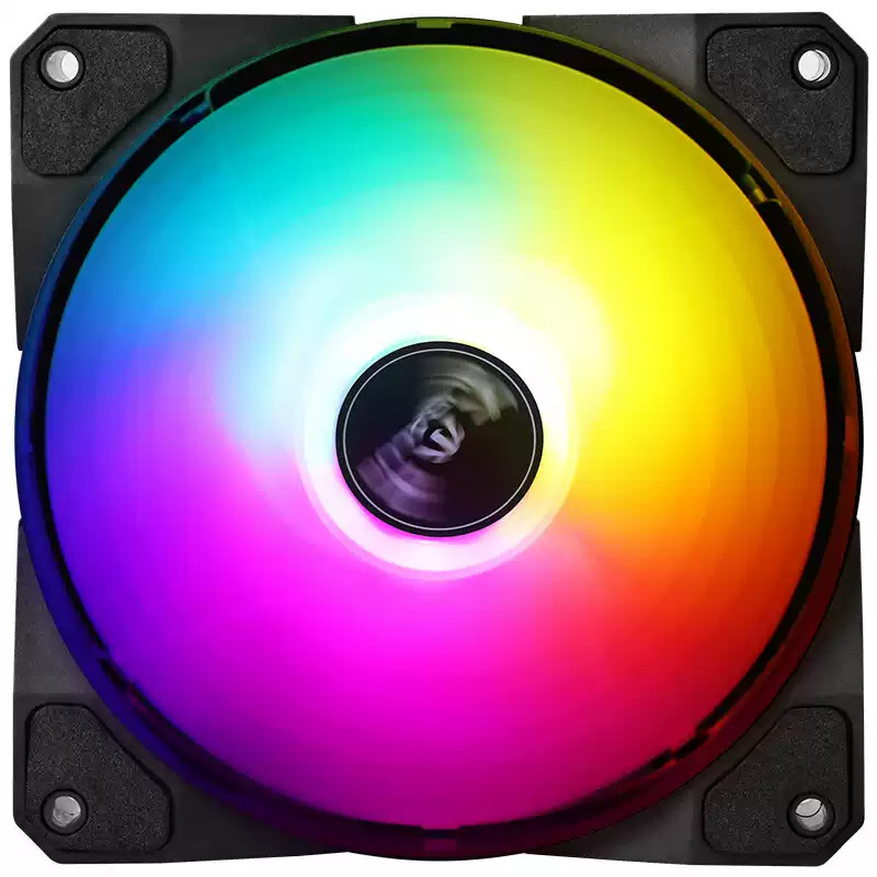 [30% Improved Cooling Performance] Computer Case with Colorful Silent Cooling 120mm Fan Led Energy-Saving Light Beads