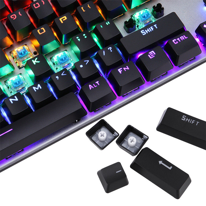 Leikui Wired Mechanical Keyboard with Blue Switches, Backlit, Gaming, E-Sports, Standard USB Connection, Supports Desktop and Notebook