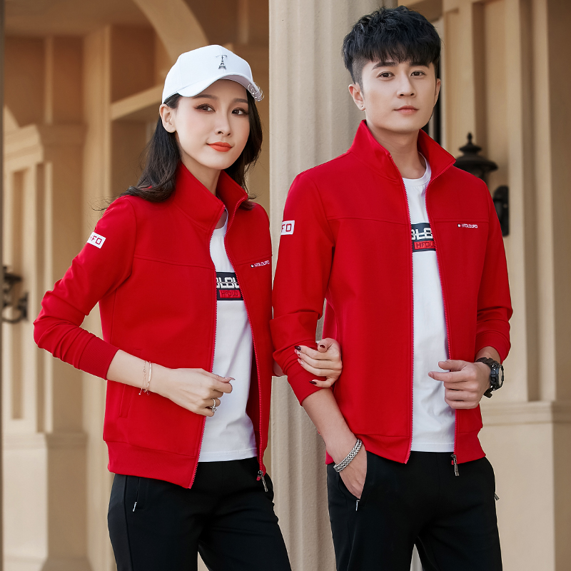 Spring and Autumn Jordano couple cotton sportswear suit 361 men and women youth large size casual thick cotton three-piece suit