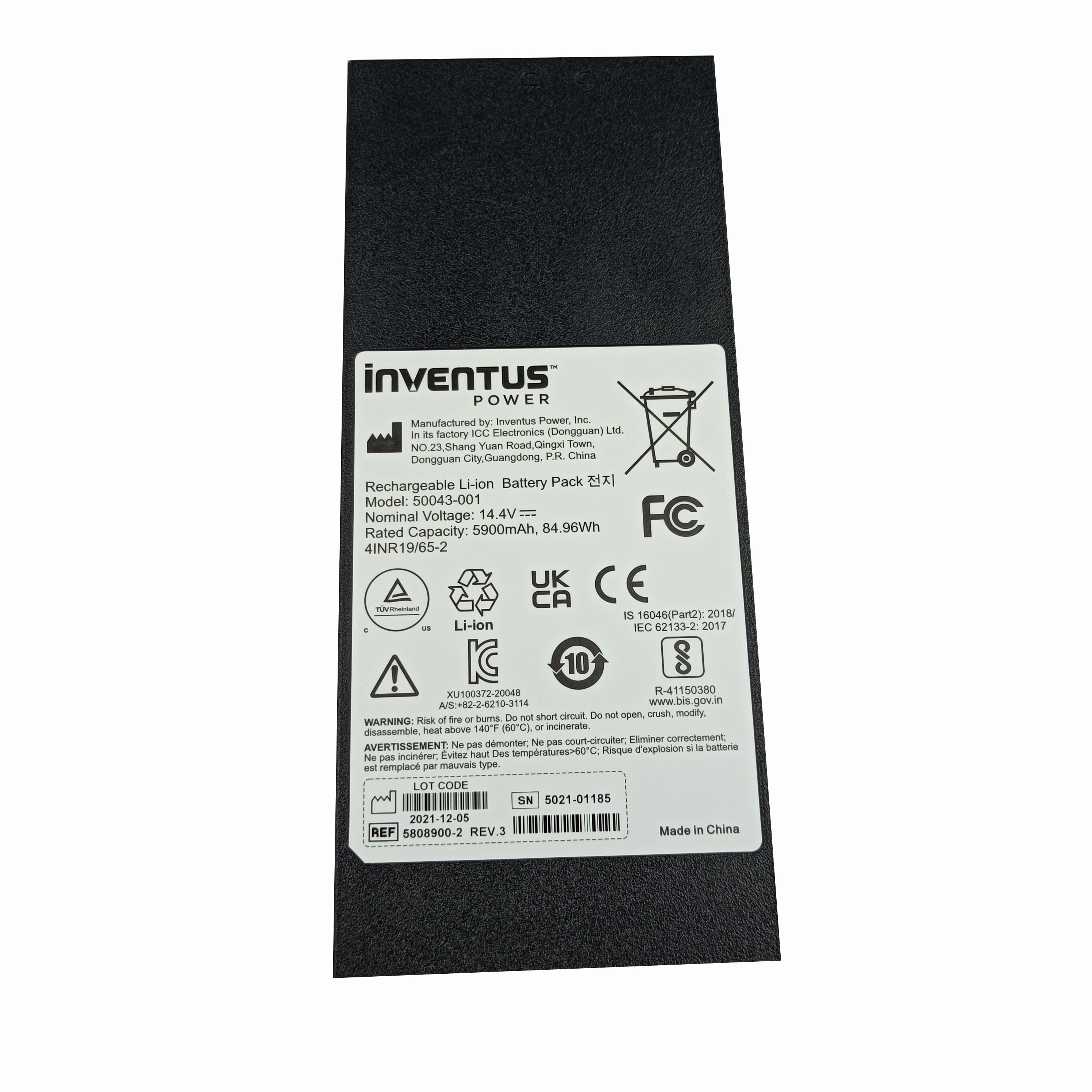 GE彩超电池INVENTUS 50043-001 14.4V 5808900-2
