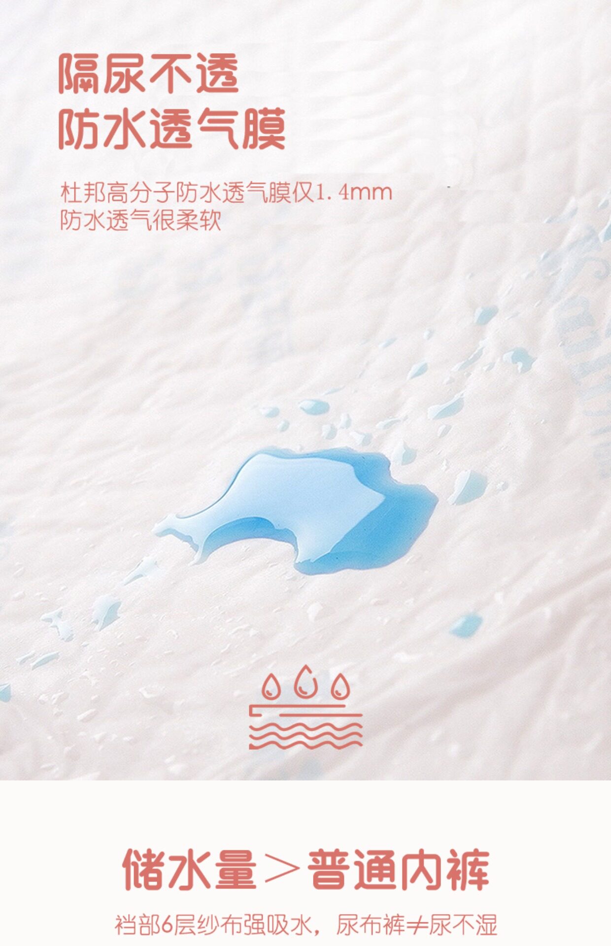 Тканевый подгузник 婴儿如厕训练裤男宝宝女童内裤夏学习防水可洗戒尿不湿隔尿戒尿裤