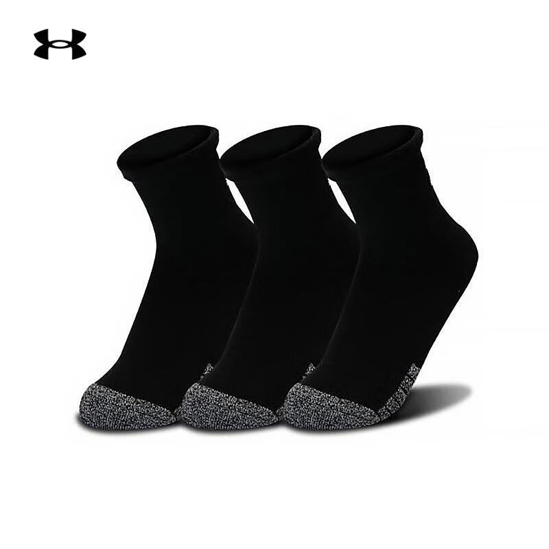 Under Armour Ua Socks for Men and Women, Towel-Soled Mid-Calf Basketball Sports Fitness Running Socks, 3 Pairs Pack 1353262