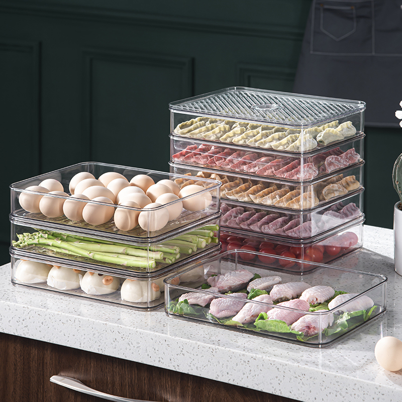 Frozen dumpling storage box refrigerator with wonton freezer box food-grade fresh-keeping special dumpling quick-freezing box