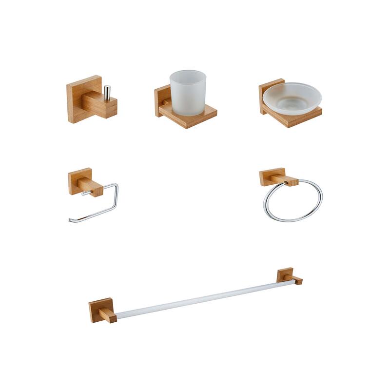 Bamboo and Stainless Steel Bathroom Storage Rack, Towel Rack, Towel Bar Set, Toilet Paper Holder, Bathroom Set Bamboo and Stainless Steel Bathroom Storage Rack, Towel Rack, Towel Bar Set, Toilet Paper Holder, Bathroom Set