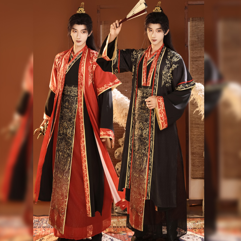Original Hanfu 2025 New Styles for Spring and Autumn, the Warring States Period, the Qin Dynasty, Qin Shihuang, Emperor Han Wudi, Ministers, Emperors, Film and Television, Ancient Style, Traditional Clothing