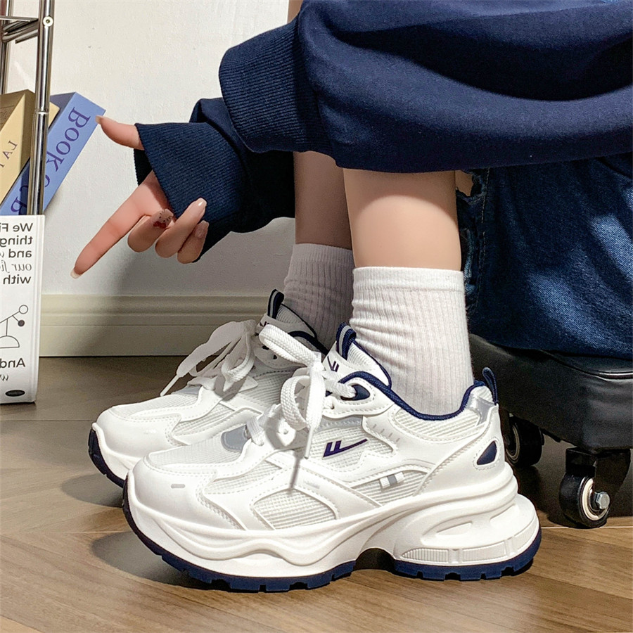 Warrior/Pull back daddy shoes/ новинка 2026 года; модные универсальные белые туфли для пары; спортивная повседневная обувь на мягкой подошве