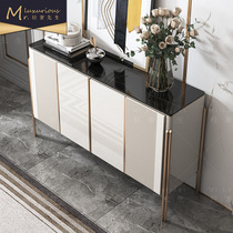 Postmodern light luxury marble sideboard villa hotel decorative cabinet storage cabinet shoe cabinet American entry entrance cabinet