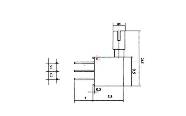 Tay cầm dài bằng kim loại Chiết áp đa vòng chính xác 3296W 1K/2K/5K/10K cắm trực tiếp điện trở vi điều chỉnh bằng tay có thể điều chỉnh