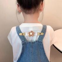 Childrens overalls shoulder strap fixing clip anti-slip baby childrens clothes suspender skirt anti-slip anti-shoulder artifact