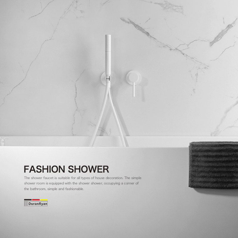 Dullary Lane New Domestic Simple Personalism Embedded Cold and Heat Embedded Wall-style Dark Shower Set