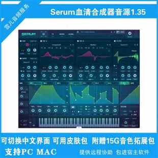 Serum セラム シンセサイザー 1.35 音源アレンジャー 電子ソフト プラグインには PCMAC 製の既成サウンド パックが付属