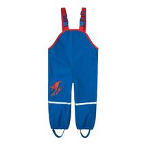 Childrens suspender rain pants spring and autumn velvet rain gear kindergarten childrens one-piece waterproof pants outdoor assault pants