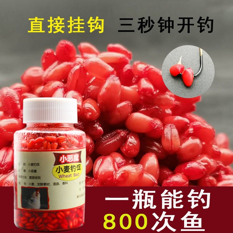 Through Killing Fish Bait Wheat Grain Crucian Carp Carp Grass Carp Bream Fish Wild Fishing Black Pit Fishing Bait Reservoir Fish Food Bait