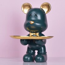 Violence bear tray ornaments high-end exquisite light luxury creative storage porch living room decorations desktop key housewarming