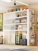 Household storage rack multi-layer storage rack living room dust curtain storage rack balcony hole board organizer floor shelf