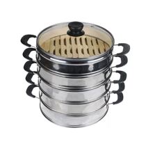 22cm steamer 182022Cm Shaxian snack stainless steel steamer bamboo steamed dumplings commercial
