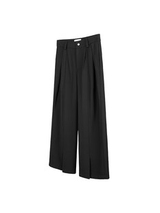 DESERTO 23AW バギーパンツ分解マルチプリーツルーズカジュアルパンツクリーンフィットパンツ男性用