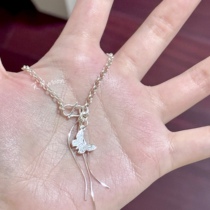 s925 sterling silver butterfly tassel bracelet fairy cute girl heart never fade bracelet affordable