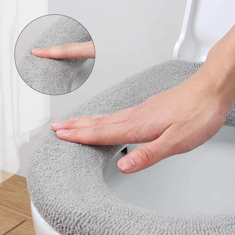 Toilet cover toilet washers autumn and winter household thickening large plush warm can be wiped and washed for four seasons