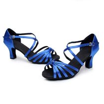 Blue Womens Ballroom Latin Dance Shoes Sneakers Indoor Sals