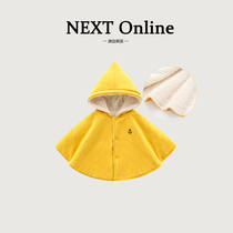 British NEXT baby autumn and winter thickened windproof cloak coat male and female baby outdoor windproof cloak shawl trend
