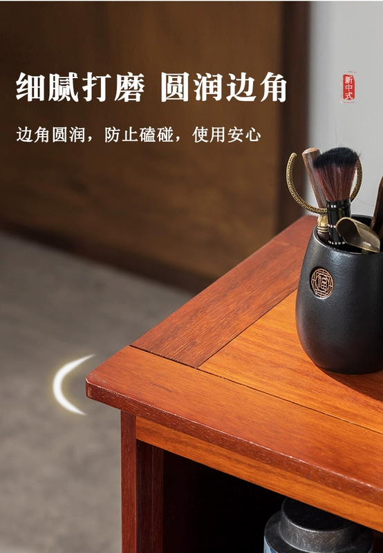 Sofa bên bàn di chuyển bàn trà gỗ nguyên khối bàn trà bên tủ hộ gia đình ấm đun nước tích hợp bàn trà ban công tủ trà bàn trà sofa mặt đá