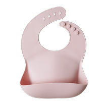 mushie baby drool bib solid color soft waterproof baby child eating silicone anti-dirty bib feeding artifact
