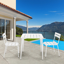 Modern simple outdoor leisure iron table and chair set balcony courtyard cafe milk tea shop back chair dining chair