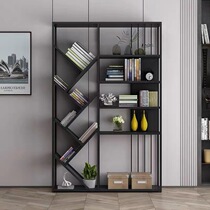 Wall-to-wall industrial style bookcases Nordic simple bookshelf living room background large office wall-mounted iron shelves floor-to-ceiling