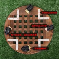 Flower-plant tray with wheels mobile roller solid wood thickened cushion bottom with wheel round universal wheel with wheel chassis