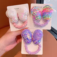 Симпатичный комплект из 3 предметов [белый + цвет + фиолетовый]