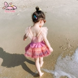 Детский розовый купальник, милый стиральный порошок из жемчуга для принцессы, юбка-пачка