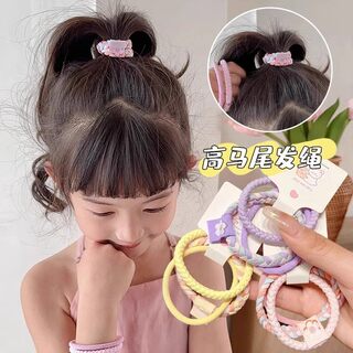 Candy-colored hair rope high ponytail rubber band for women, simple, durable and non-damaging high elastic rubber band hair rope hair tie