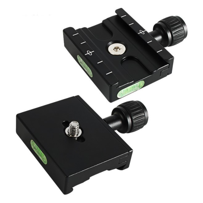 Aluminum alloy QR50 quick-release clamp seat Universal pan-tilt quick-release plate clamp seat Quick conversion clamp seat