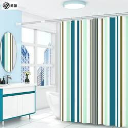 Bathroom magnetic shower curtain waterproof cloth set thickened mildew-proof door curtain bathroom partition curtain no punching shower curtain