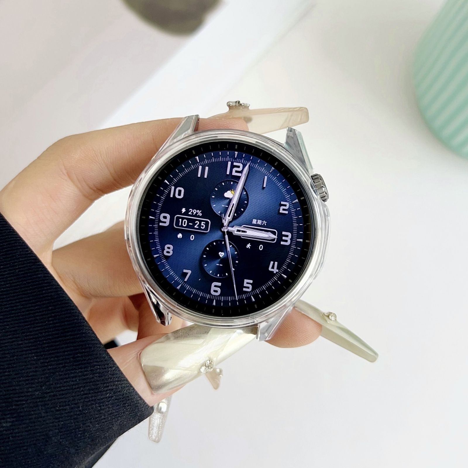 Suitable for Huawei GT7 protective case 46mm protective case half-packed frame gt6 watch case transparent Huawei smart shell film integrated tempered film sports watch half-packed soft shell film accessories