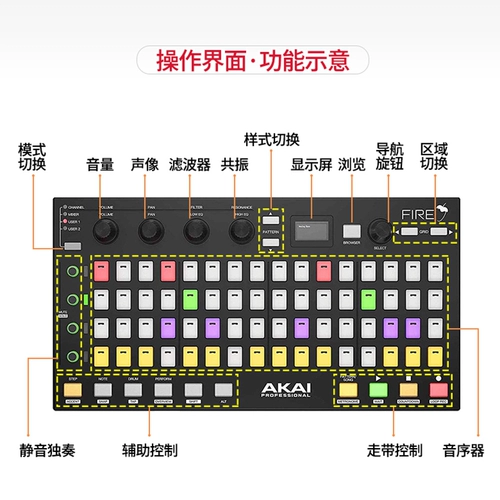 Akai/Yajia Fire Fl Studio Studio Stuck the Pad клавиатура Midi Controller Digital Audio Workstation