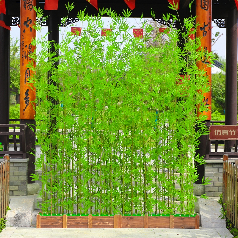 Decorative outdoor fake tree golden bamboo window balcony indoor plant small tree pot simulation bamboo landscaping bamboo branch small bamboo