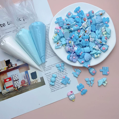 Кремовый креативный мультяшный аксессуар с аксессуарами, набор материалов ручной работы, барсетка, чехол для телефона, заколка для волос, пенал, DIY