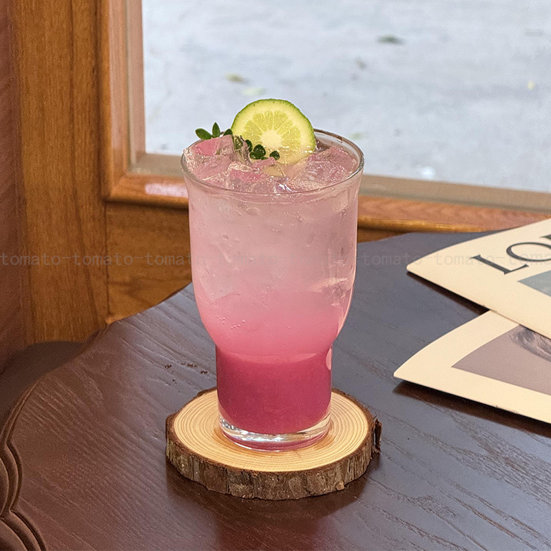 ins Trendy Wide-Mouth Glass Cup, Juice Cup, Iced Americano Coffee Cup, Wine Glass, Beer Glass, Beverage Cup