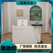 Eurostyle Small Shop Collection Silver Desk Beauty Shop Reception Counter Hairdresse Boutique Florist Clothing Shop Brief the economy