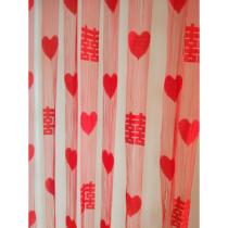Red wedding curtain with happy words wedding room new house romantic love-shaped partition curtain wedding supplies layout line curtain