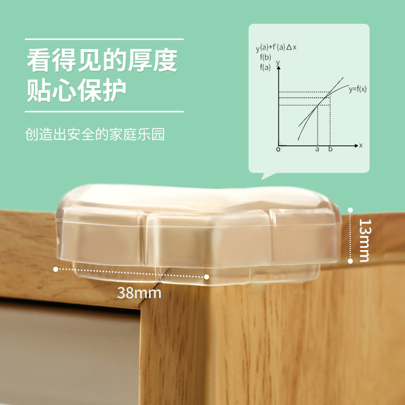 Anti-Collision Corner Silicone Transparent Home Table Corner Care Corner Cabinet Corner Wrapping protective sleeves Anti-bump triangular table sticker