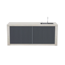 Outdoor courtyard pool basin integrated cabinet sink yard garden wash basin outdoor waterproof sun protection storage cabinet