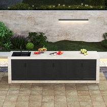 Outdoor console marble washbasin villa courtyard washbasin single sink washbasin waterproof sun protection