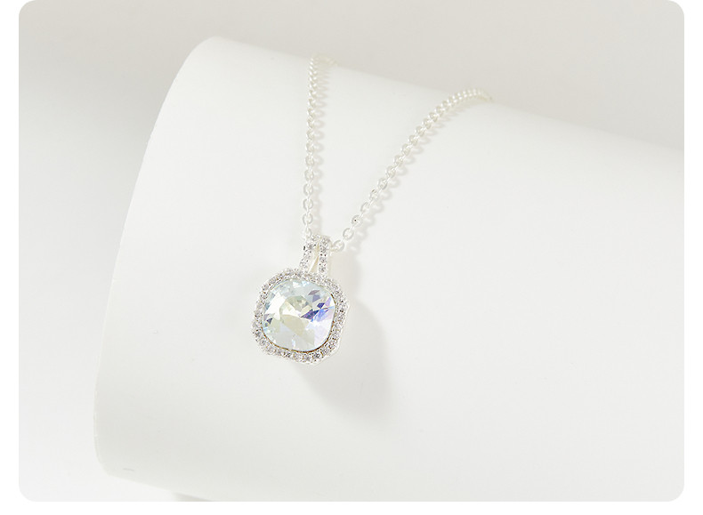 Серебряное ожерелье 三福925银多巴胺闪闪短项链单条 气质时尚首饰配饰链844027 Sanfu