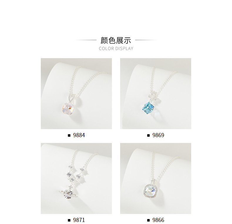 Серебряное ожерелье 三福925银多巴胺闪闪短项链单条 气质时尚首饰配饰链844027 Sanfu