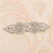 Handmade diy fashion headwear accessories pearl rhinestone bridal hair accessories hot melt adhesive applique hot diamond pieces